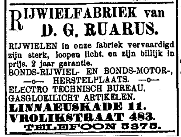 Linnaeuskade 11  - 1906 .<br />Bron: Jan van Deudekom 