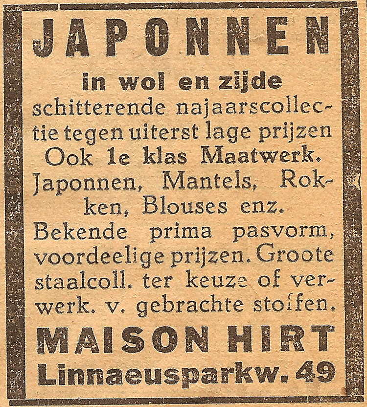Linnaeusparkweg 49 - 1938  