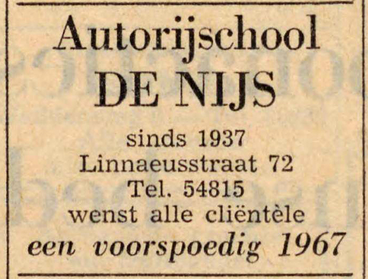 Linnaeusstraat 72 - 1966  