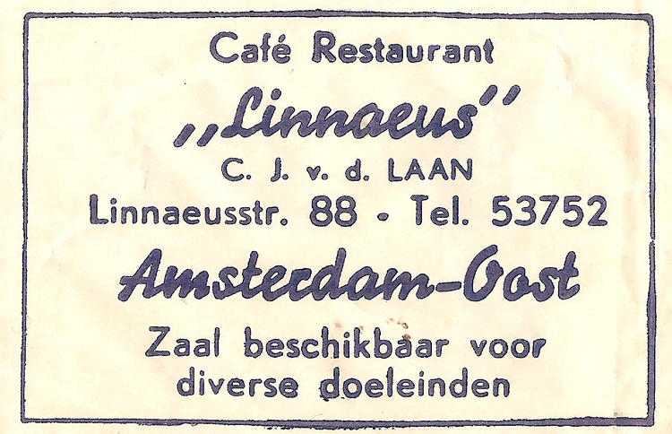 Linnaeusstraat 88 - ± 1965  