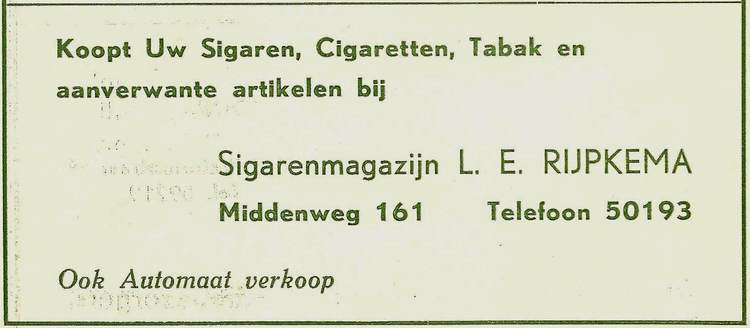 Middenweg 161 - 1958  
