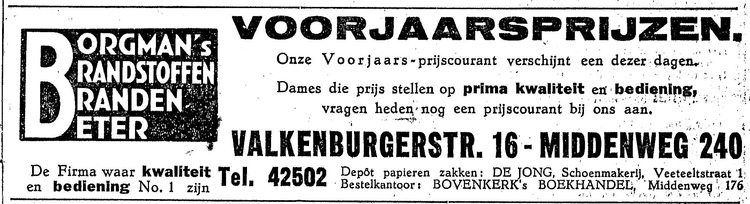 Middenweg 240 - 1935 .<br />Bron: Wiering's Weekblad 