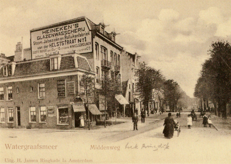 Middenweg 01 - 1910 .<br />Klik rechts bovenaan op de foto en de foto wordt vergroot weergegeven.<br />Foto: Linnaeus Boekhandel © .<br />Foto: Linnaeus Boekhandel © 