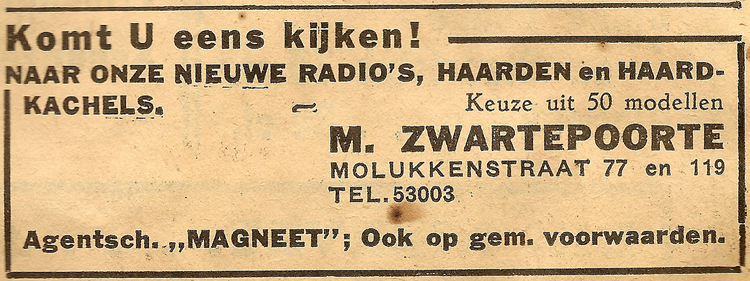Molukkenstraat 119 - 1938  
