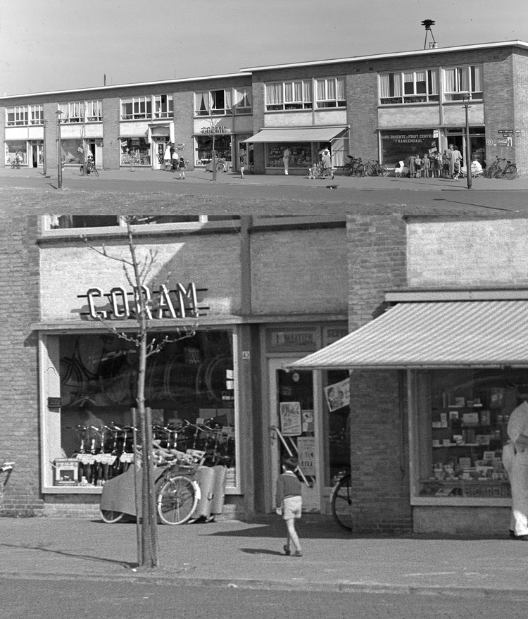 Winkeltjes in de van 't Hofflaan met o.a. Coram  