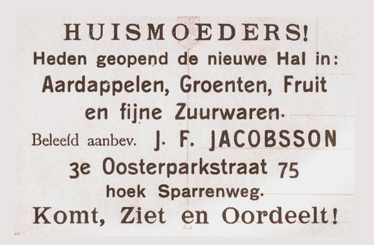 Derde Oosterparkstraat 75 - ± 1930  