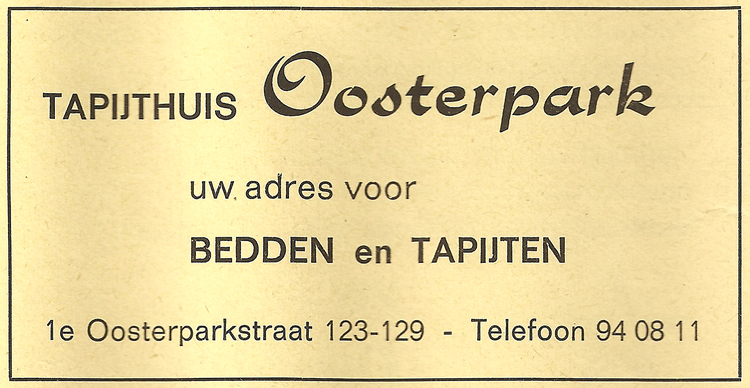 Oosterparkstraat eerste 123 - 129 - 1977  