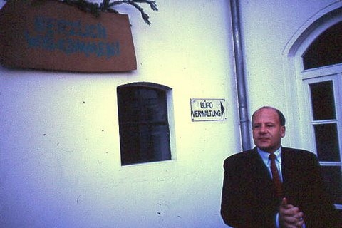  De eigenaar van de leerlooierij; de heer Rendenbach ,omstreeks 1990. 