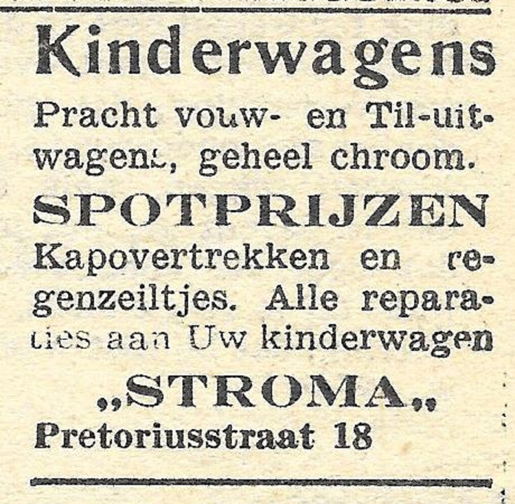 Pretoriusstraat 18 - 1953 .<br />Bron: De Meerpost 