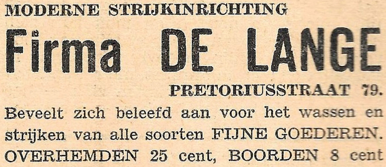 Pretoriusstraat 79 - 1939 .<br />Bron: De Diemerpost 