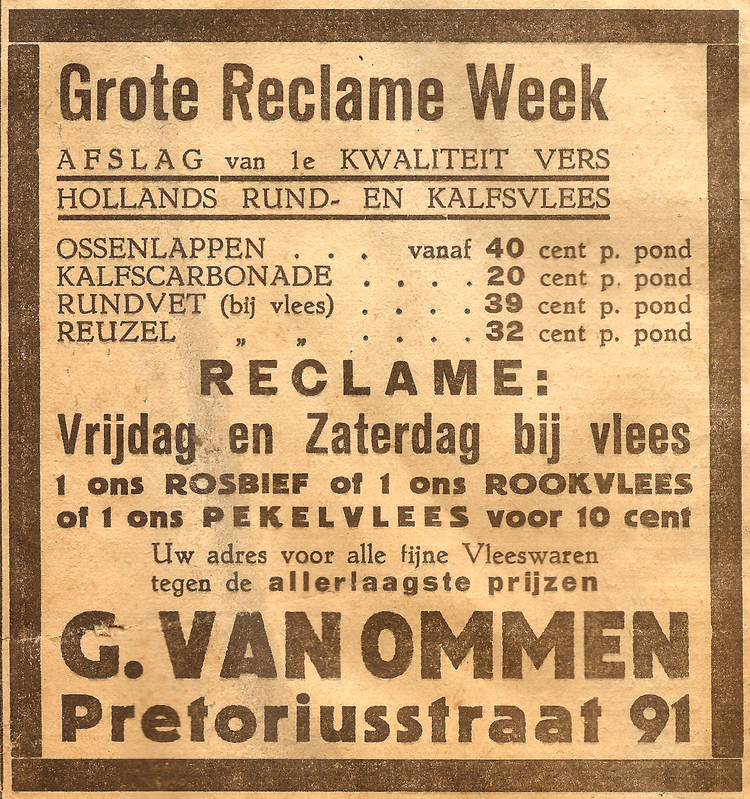 Pretoriusstraat 91 - 1938  