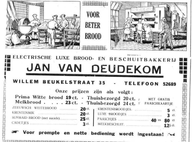 Prijslijst Advertentie in "De Leonardusklok" in 1927. De prijzen zijn anno 2009 wel iets veranderd ! 