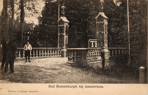 Het oude toegangshek van Oud Roosenburgh. .<br />Foto: Beeldbank Stadsarchief Amsterdam 