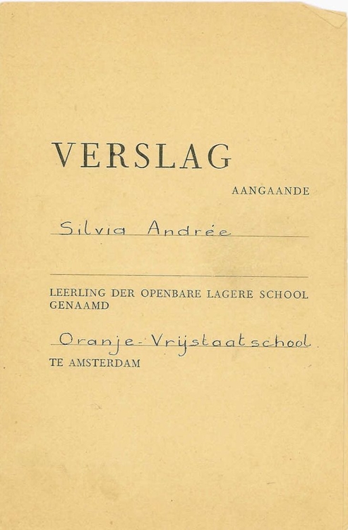  Silvia's rapport van de Oranje Vrijstaatschool, schooljaar 1947-1948. 