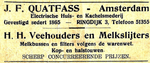 Ringdijk 03 - 1925 .<br />Bron: Diemer Courant 