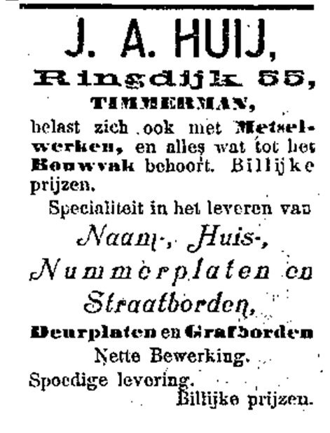 Ringdijk 55 - 1899 .<br />Bron: Jan van Deudekom 