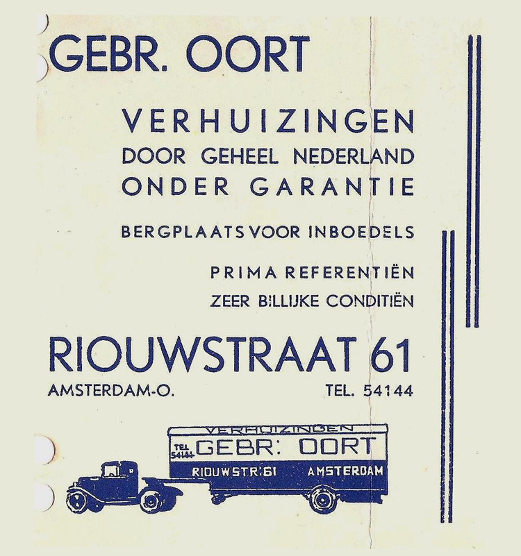Riouwstraat 61 - 1939  