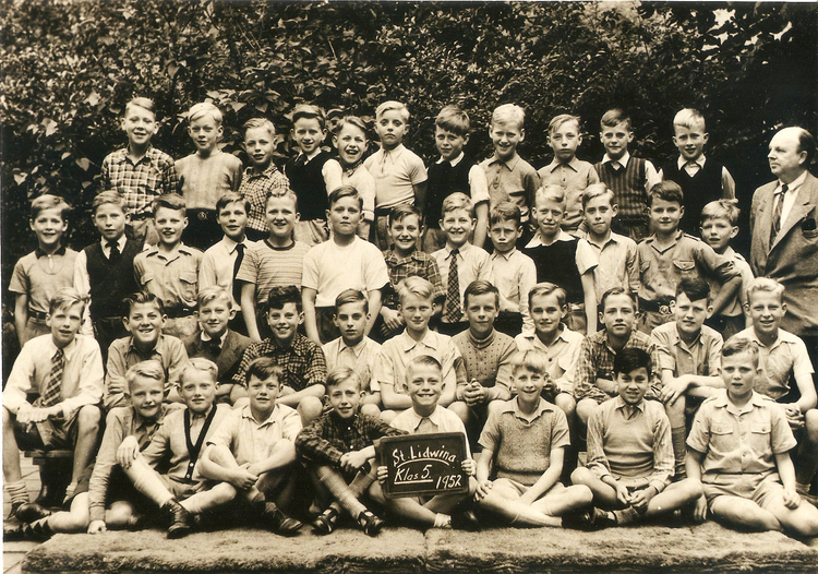 St. Lidwinaschool 1952 5e klas .<br />Foto: Dolf Haen 