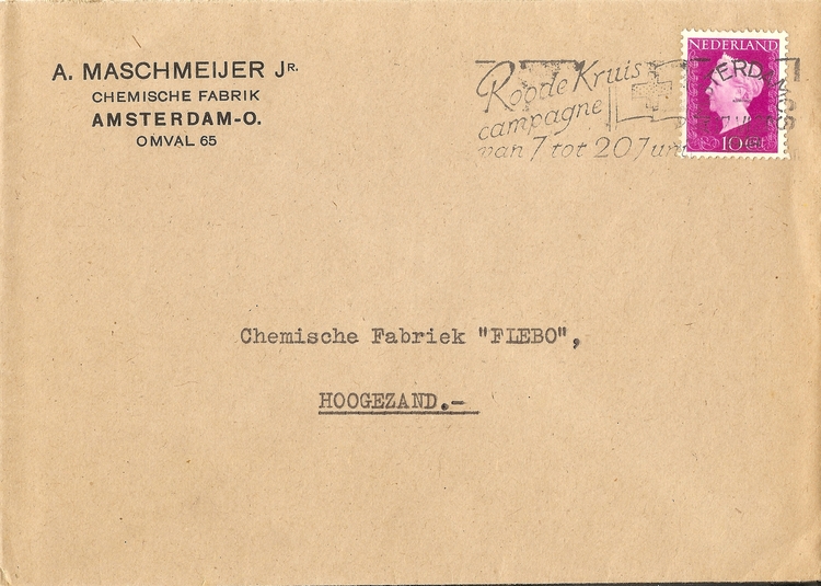  Een envelop van de fa.Maschmeijer jr. 