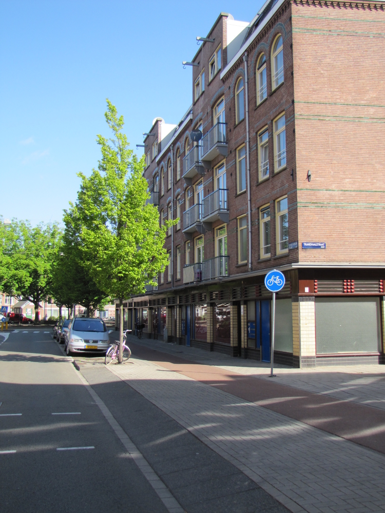 Schalk Burgerstraat. Deze foto is gemaakt in 2011 en toont de hoek Schalk Burgerstraat – Transvaalstraat. De foto is gemaakt door F.Slicht. 