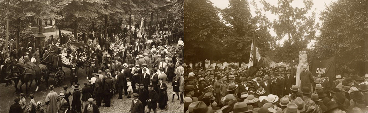 Foto's van de begrafenis op de Oosterbegraafplaats. .<br />Klik rechts bovenaan op de foto en de foto wordt vergroot weergegeven.<br />Foto: Beeldbank Amsterdam 