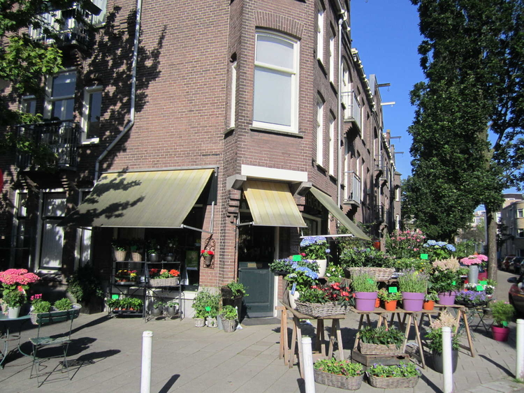 Bloemenwinkel 't Hoekje Corn.Drebbelstraat/hoek Wakkerstraat - 2012 .<br />Foto: Jo Haen © 