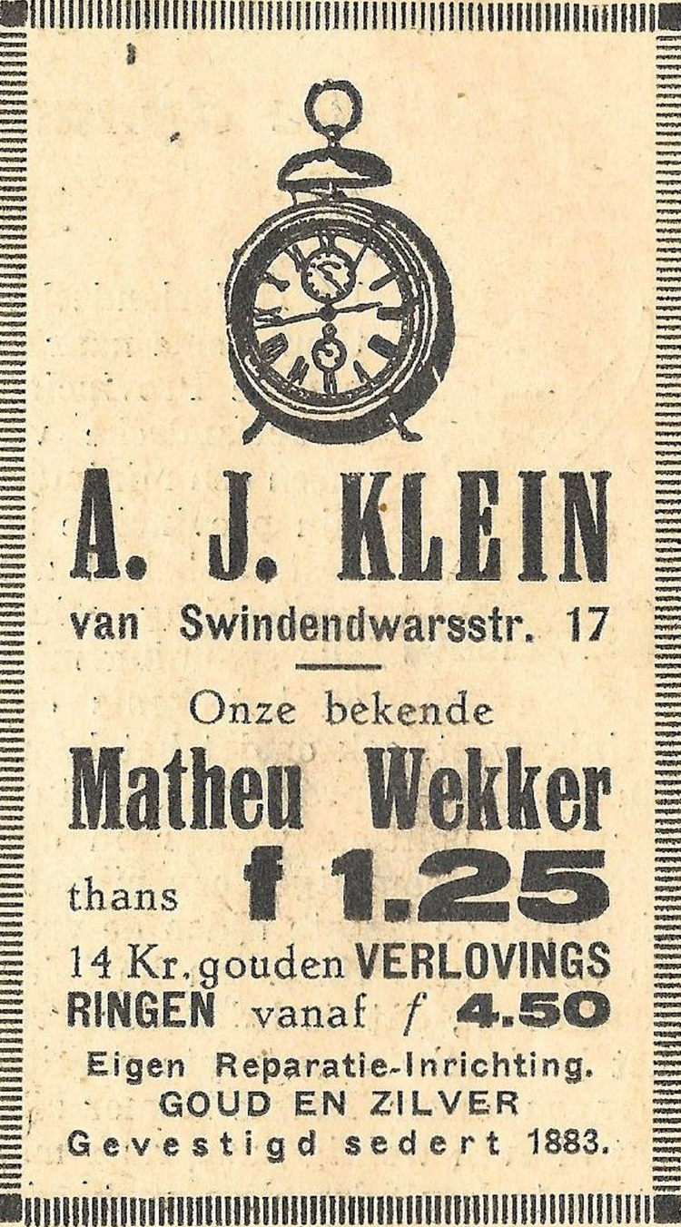 van Swindenstraat 17 - 1935 .<br />Bron: Wiering's Weekblad 