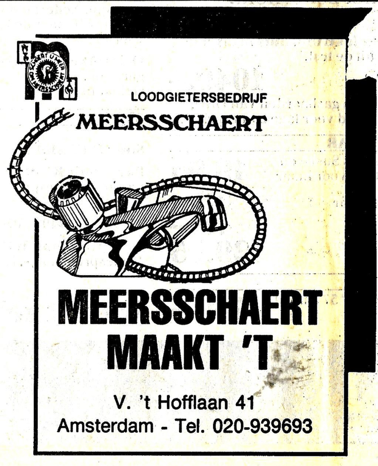 van 't Hofflaan 41 - 1986 .<br />Bron: Diemer Courant 