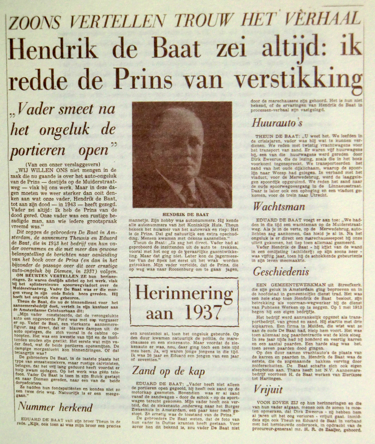 Pagina uit het boek "Een periode uit het leven van Eduard Cornelis de Baat" Krant 2 