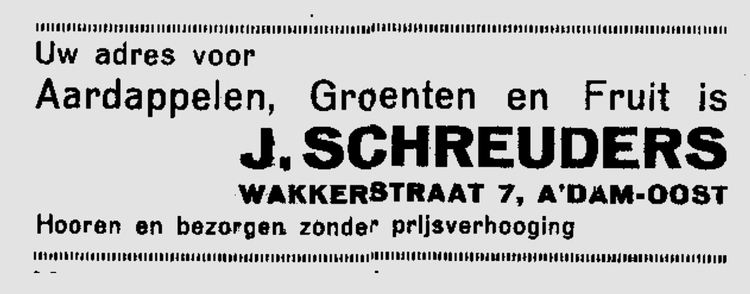 Wakkerstraat 07 - 1936  <p>.<br />
<em>Advertentie: Jan van Deudekom †</em></p>