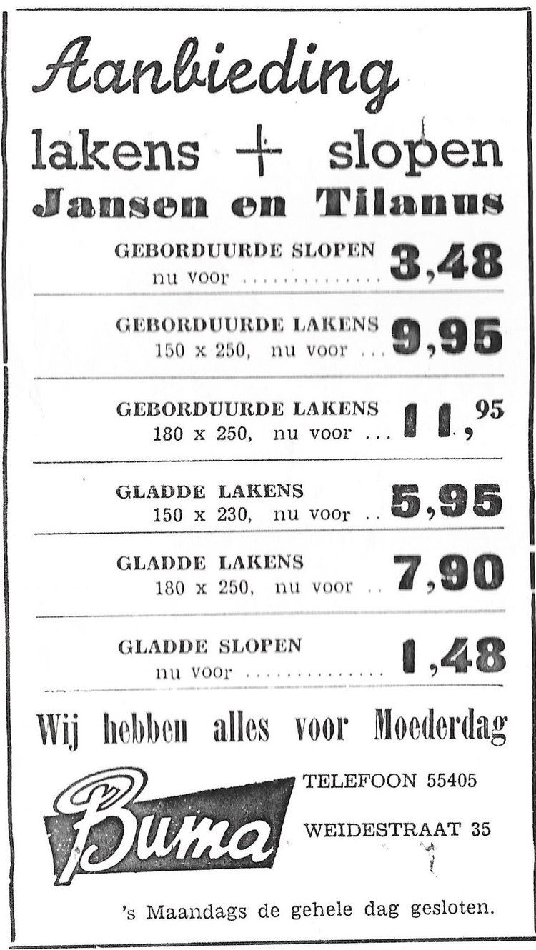 Weidestraat 35 - 1963 .<br />Bron: De Nieuwe Diemerpost 