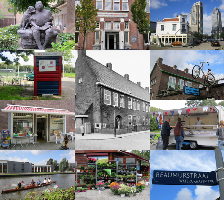 Een collage van de Wetbuurt en Amsteldorp. Klik rechts bovenaan op de collage en de foto's worden vergroot weergegeven.<br />Foto's Jo Haen © 