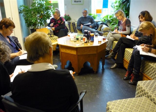 Deelnemers aan de workshop van Wil Merkies.  