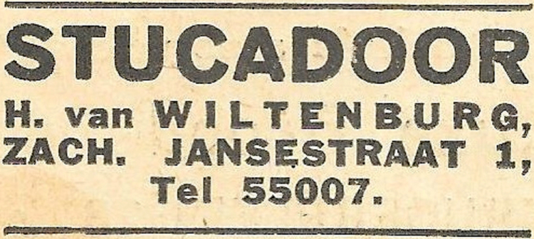 Zach. Jansestraat 01 - 1935 .<br />Bron: Wiering's Weekblad 