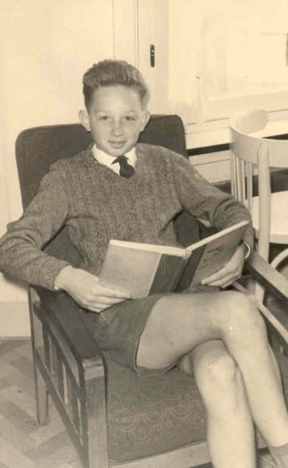 Schoolfoto Jaap Zijp thuis, rond 1958/1959. 