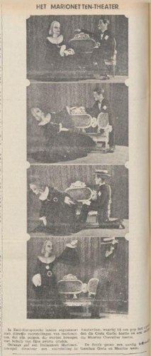 Het Marionettentheater met Lion Blanes. Het Marionetten-theater. Bron: het Nieuws van de dag voor Nederlandsch-Indië van 27-03-1937 