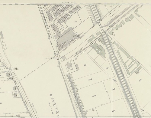 Kaart bron SAA – Inv. 10039 M6 1912 met Visscherspad en Schollenbrug  