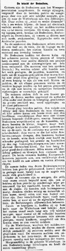 Intocht van de bedoeïenen. De Telegraaf van 26-07-1902  