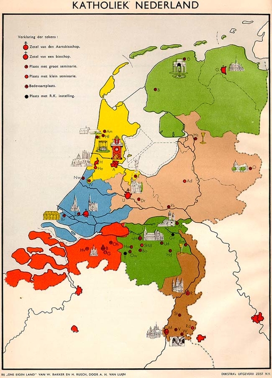 De kaart van Katholiek Nederland  