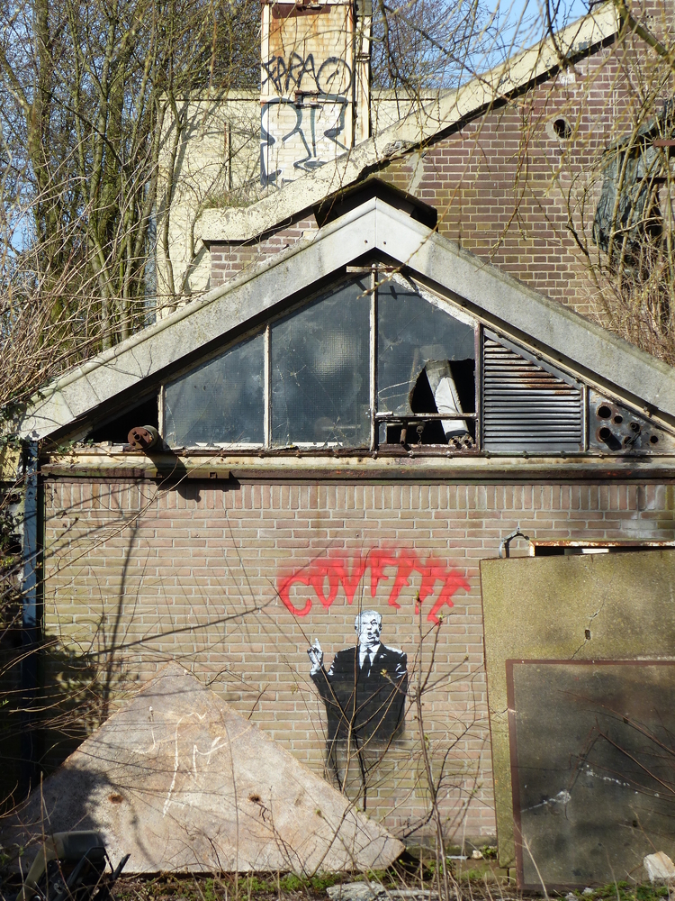 Graffiti op de oude Sigma-verffabriek  