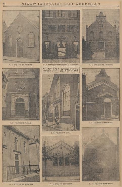 Nathan Eliazer Englander wint de ‘Synagoge Prijsvraag’, georganiseerd door het Nieuw Isr. Weekblad. Uitslag op 10-07-1931.  