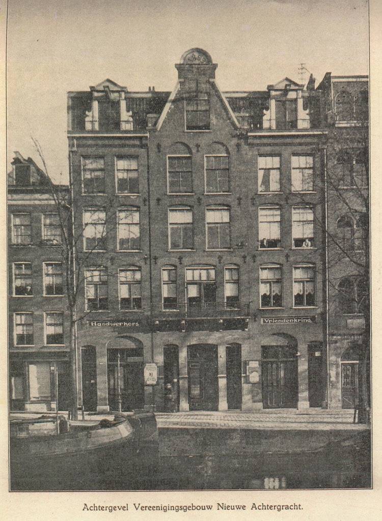De oude ingang van Het Gebouw (bron: feestnummer 1929 Handwerksman.  