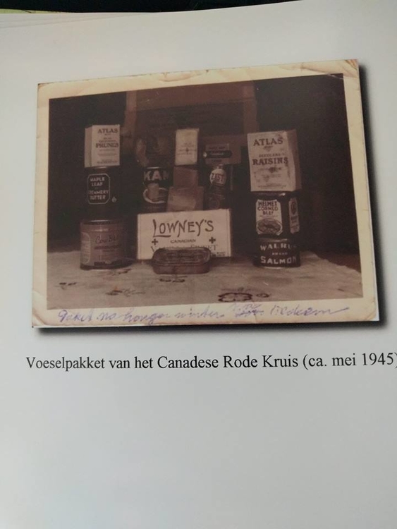 Voedselpakket mei 1945, foto van Luus Paternotte, beschikbaar gesteld aan Bertie Braeken  