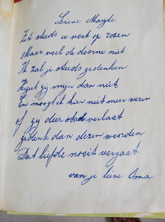 Marijke Arpels, 'Van mijn lieve oma en lief was ze.jpg  