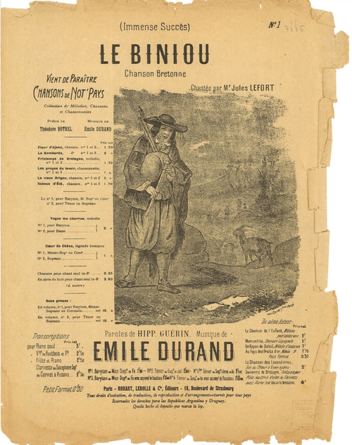 Afbeelding van voorblad van Le Biniou, Bladmuziek van "Le biniou" door S.H. Englander getransponeerd, 3 mei 1926. Bron: JCK.  