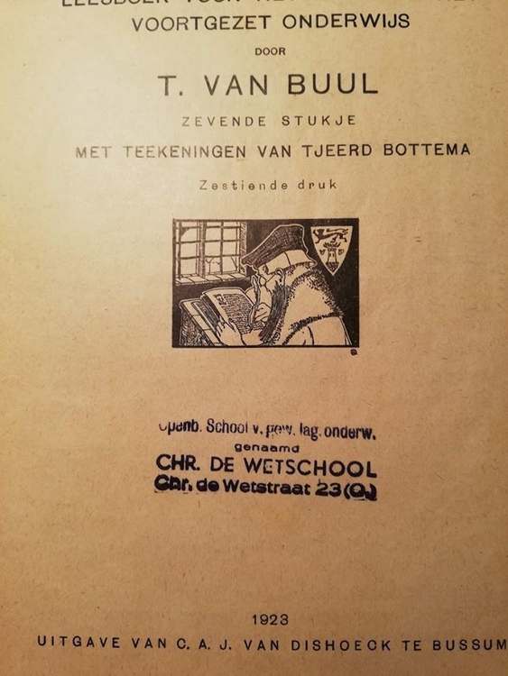 Oud schoolboekje van Henny Meijer (meisjesnaam Busker) eigen foto  