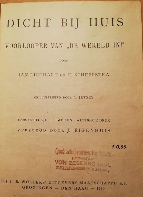 Oud schoolboekje van Henny Meijer (meisjesnaam Busker) eigen foto  