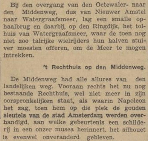 't Rechthuis op den Middenweg Algemeen Handelsblad 31 Juli 1943 (detail)  