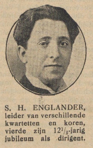 Aandacht voor de jubilaris Englander in de Sumatra Post van 21-07-1926.  