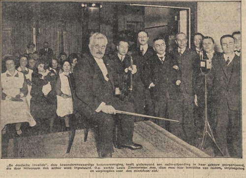 Optreden in De Joodsche Invalide met o.a. Louis Zimmerman Alg. hand. 12-01-1928  